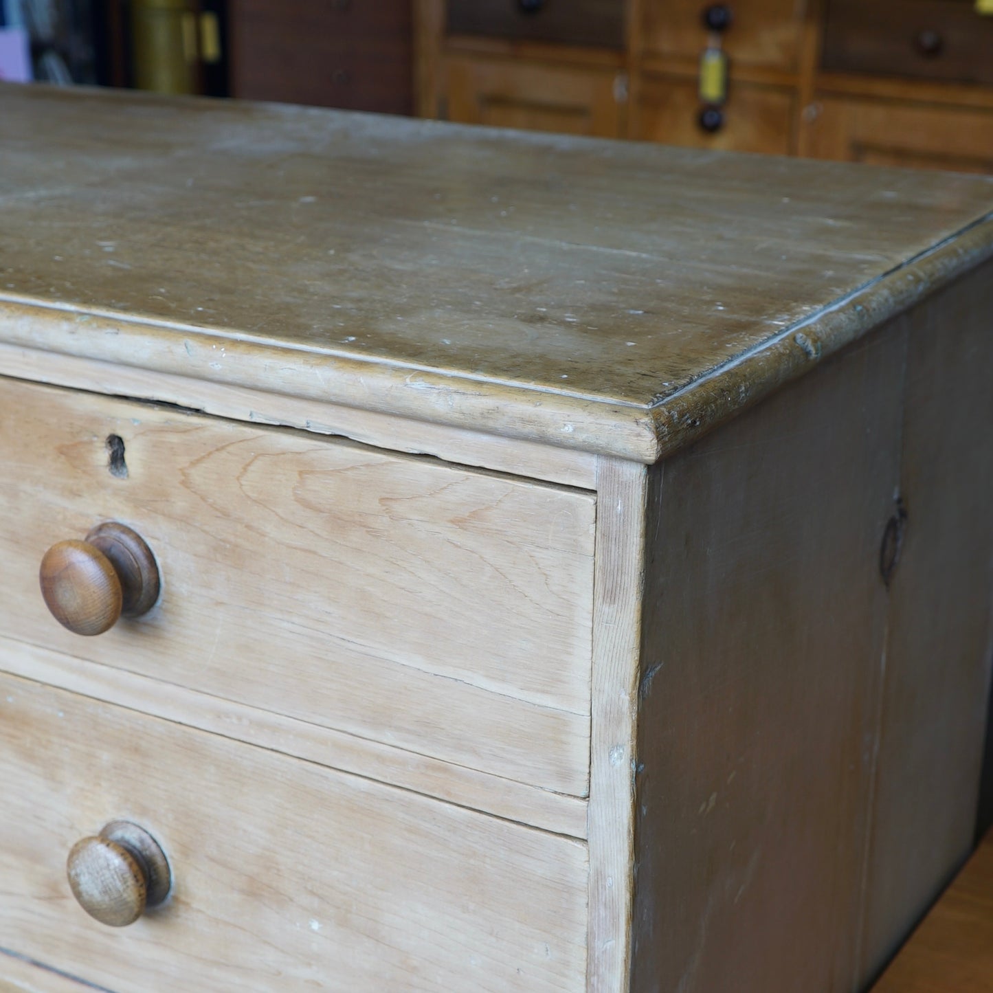 Antique pine chest of drawers