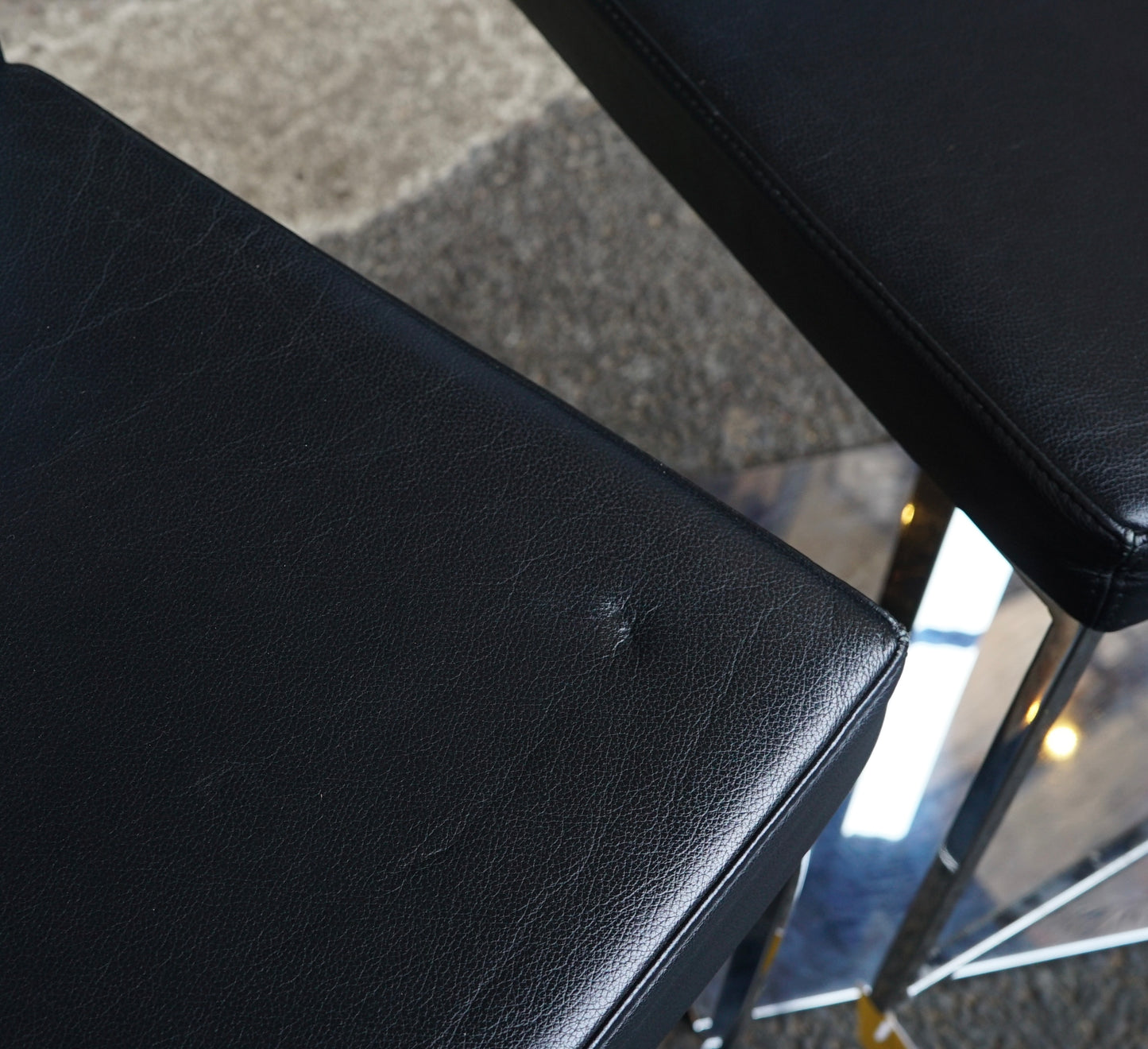 Calligaris Italian leather bar stools x2