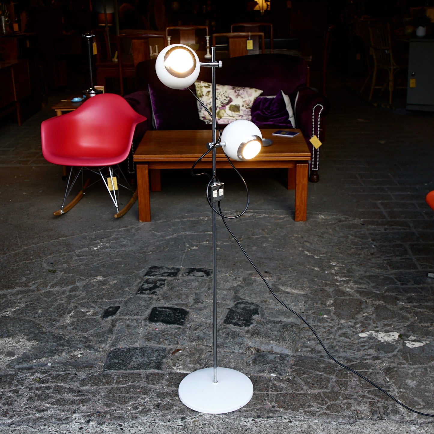 Italian Double ‘Eyeball’ Lamp