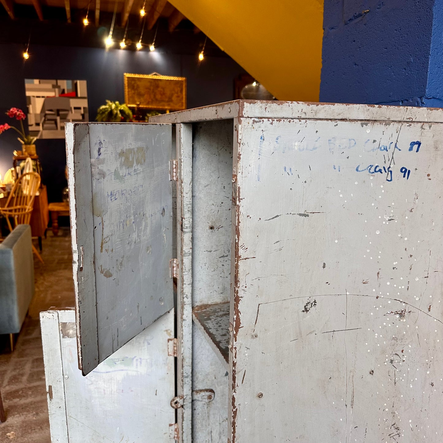 Vintage Industrial Steel Lockers