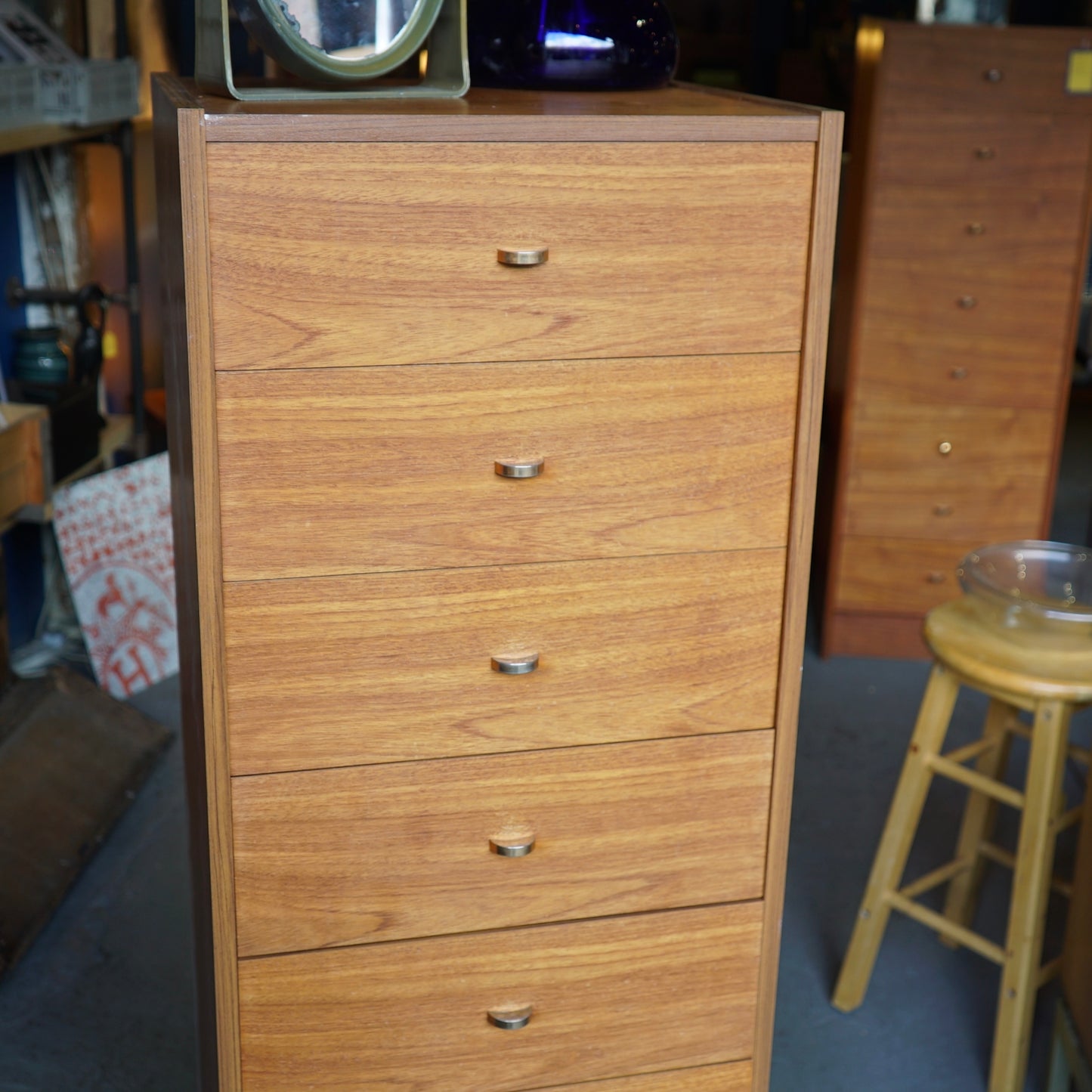 Danish Midcentury Tallboy Drawers