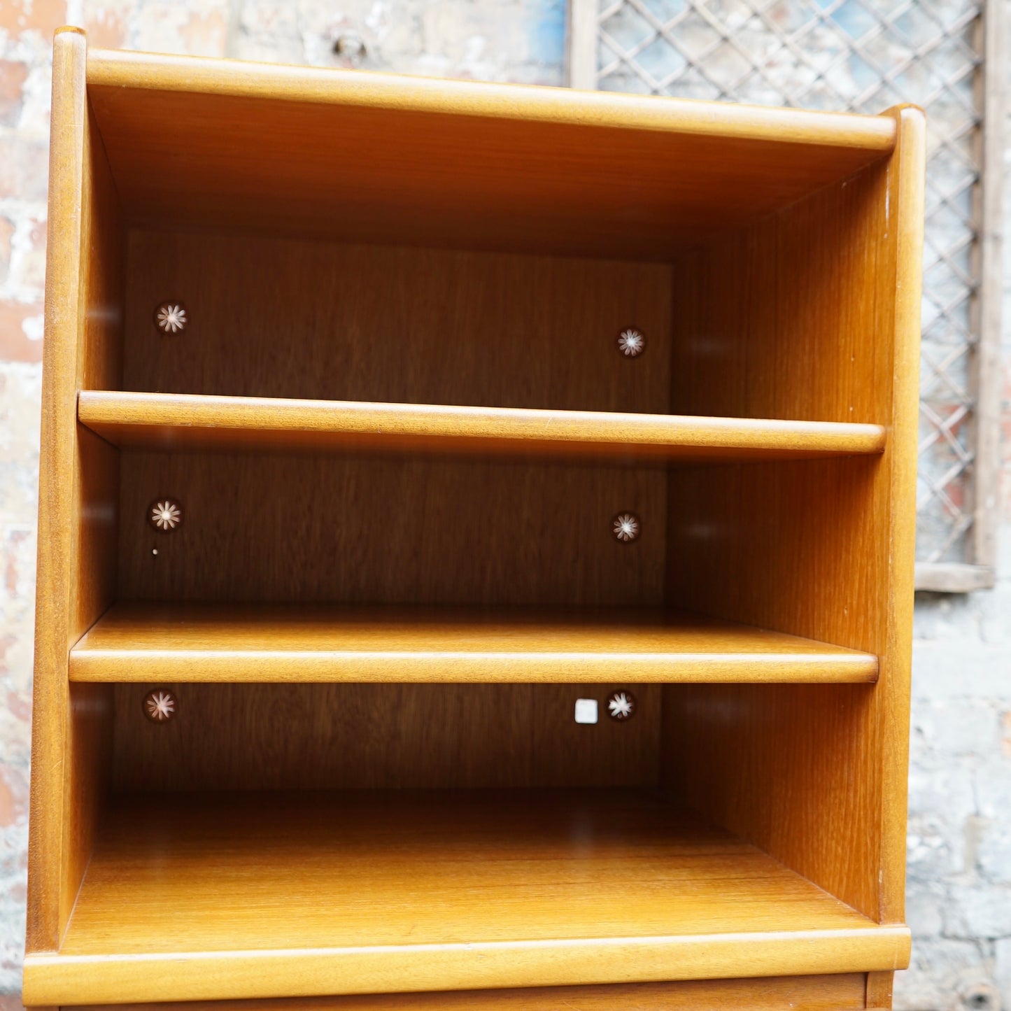 Midcentury Teak Nathan Squares Media Unit