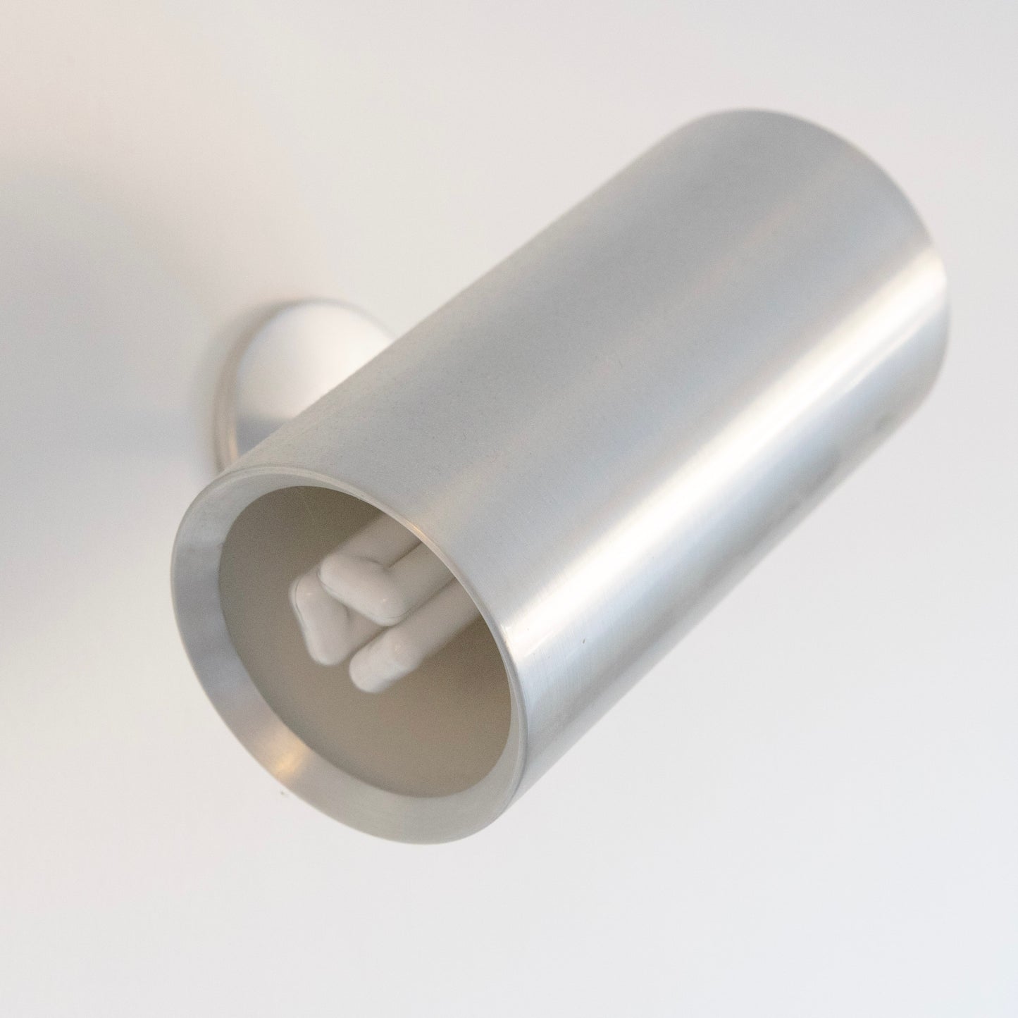 1960s Merchant Adventurers Brushed Steel Cylindrical Wall Light