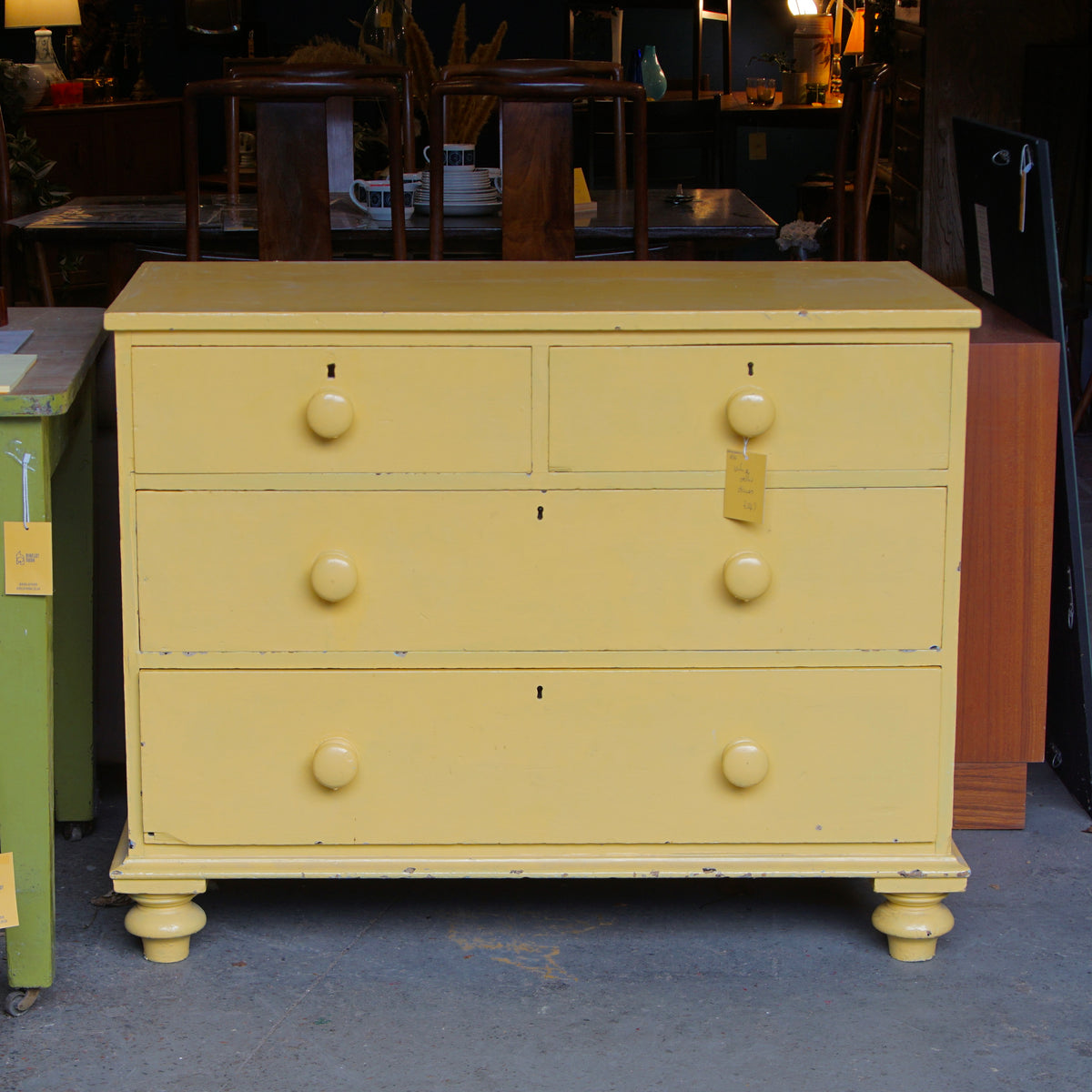 Vintage Yellow Chest of Drawers