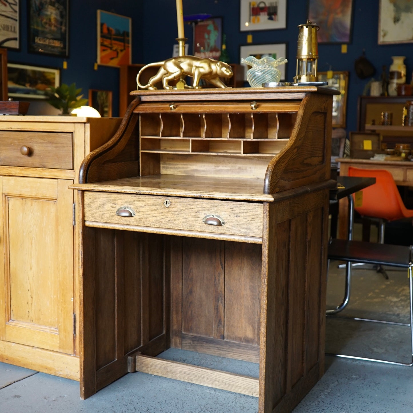 Antique Roll Top Desk