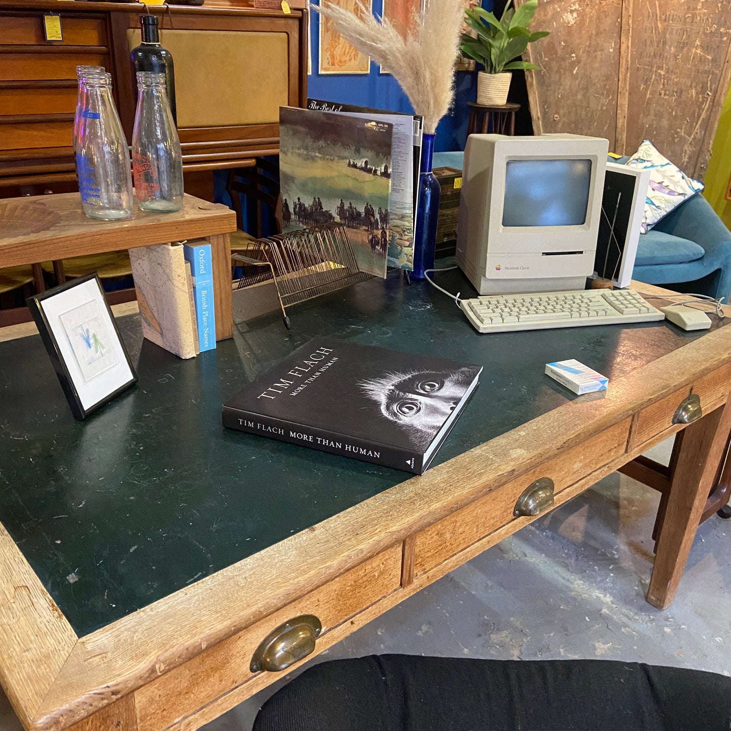 1930s George V Solid Oak English writing Desk