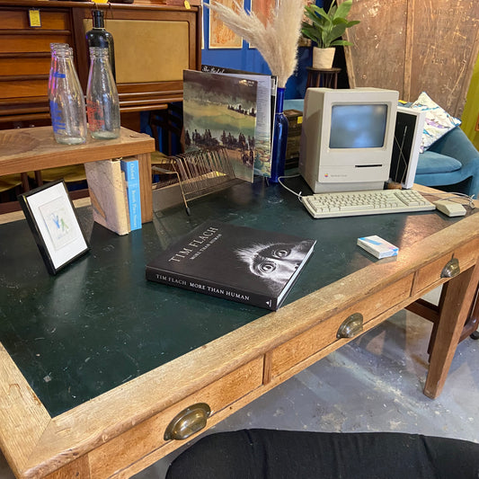 1930s George V Solid Oak English writing Desk