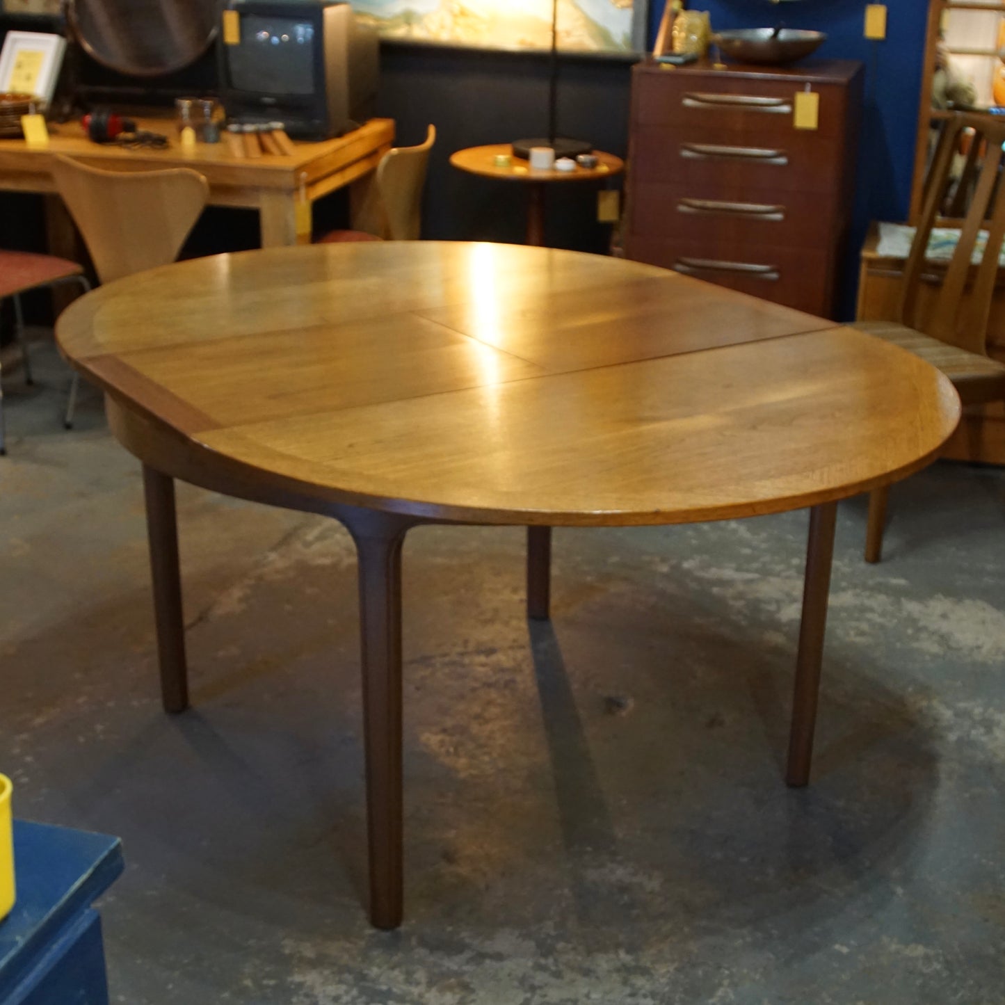 Midcentury Teak Extending Dining Table