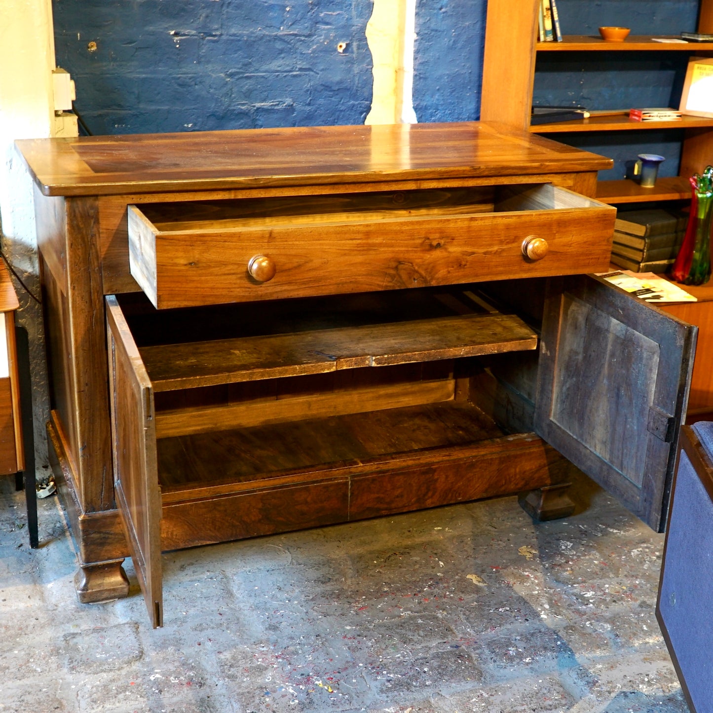 Antique French Walnut Buffet Sideboard