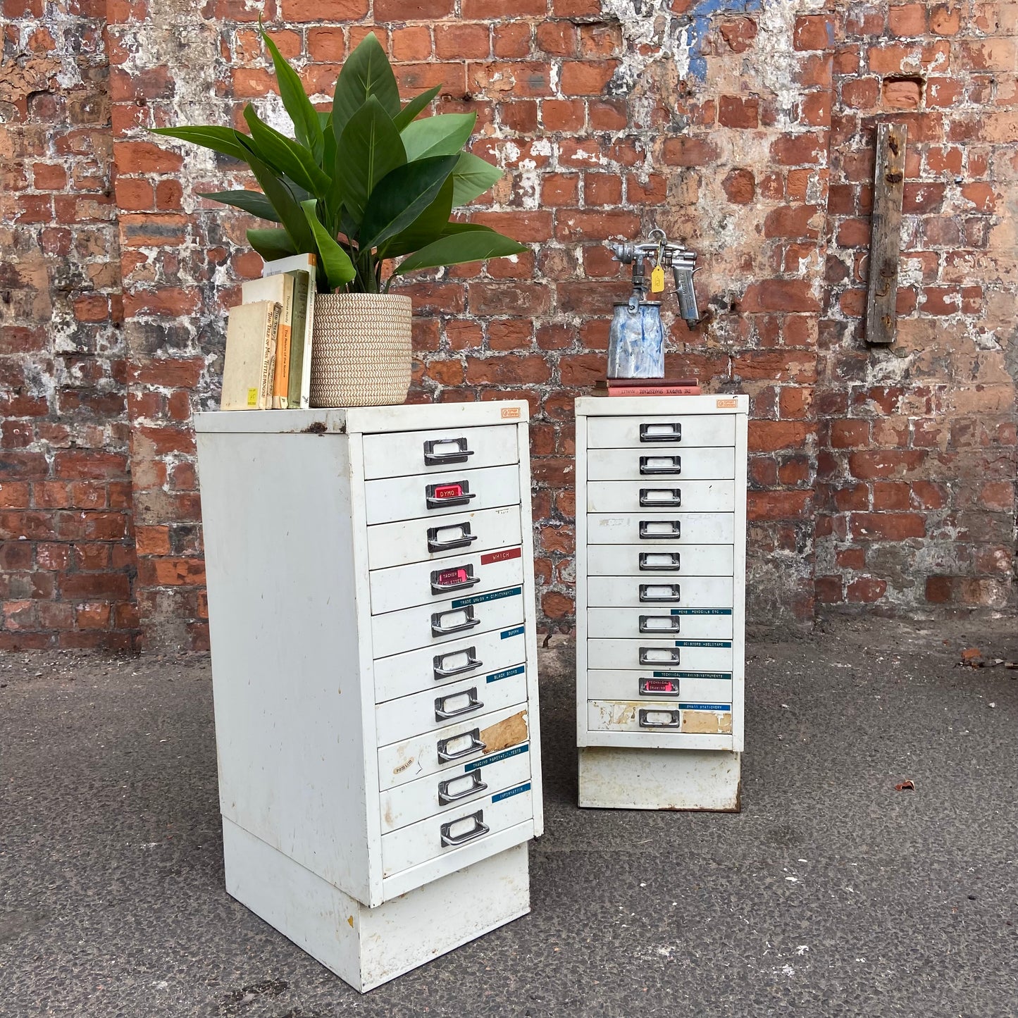Vintage Metal Filing Drawers