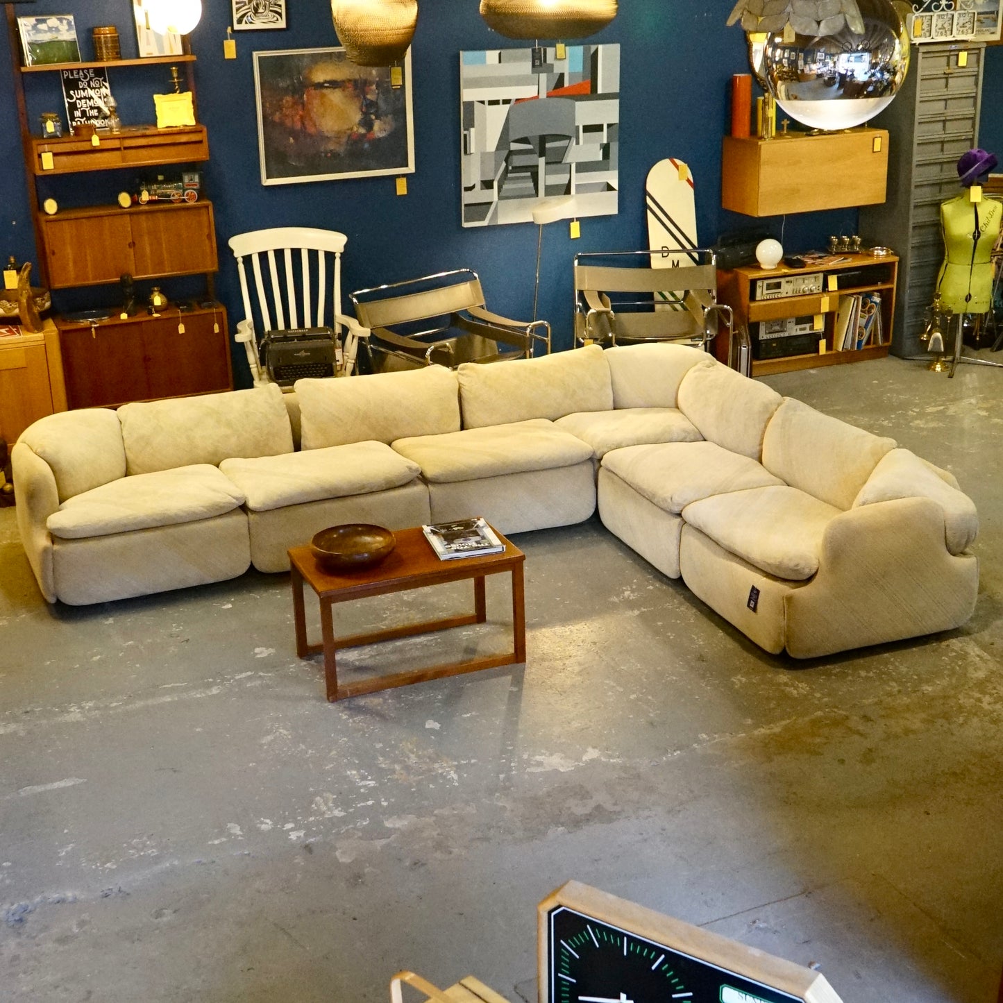 “Confidential” sectional sofa by Alberto Rosselli for Saporiti Italia