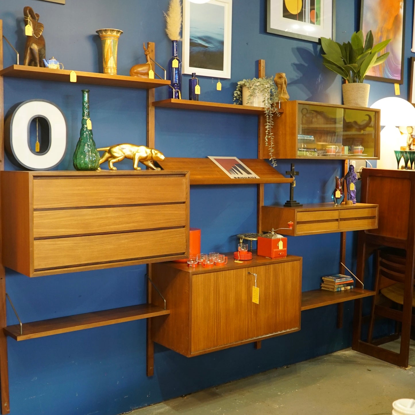 1960s Midcentury Modular Wall Unit by Poul Cadovius for Cado