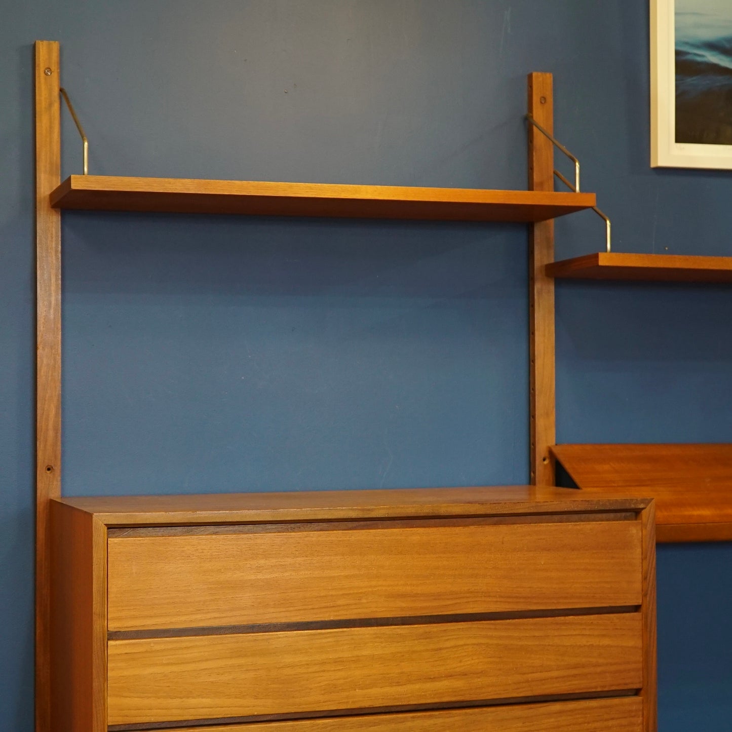1960s Midcentury Modular Wall Unit by Poul Cadovius for Cado