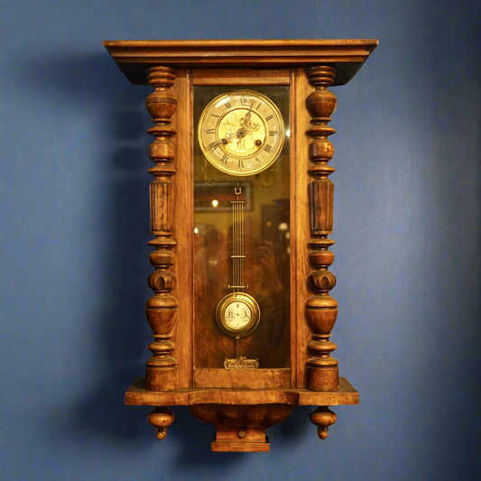 Antique Vienna Regulator Wall Clock – 19th Century