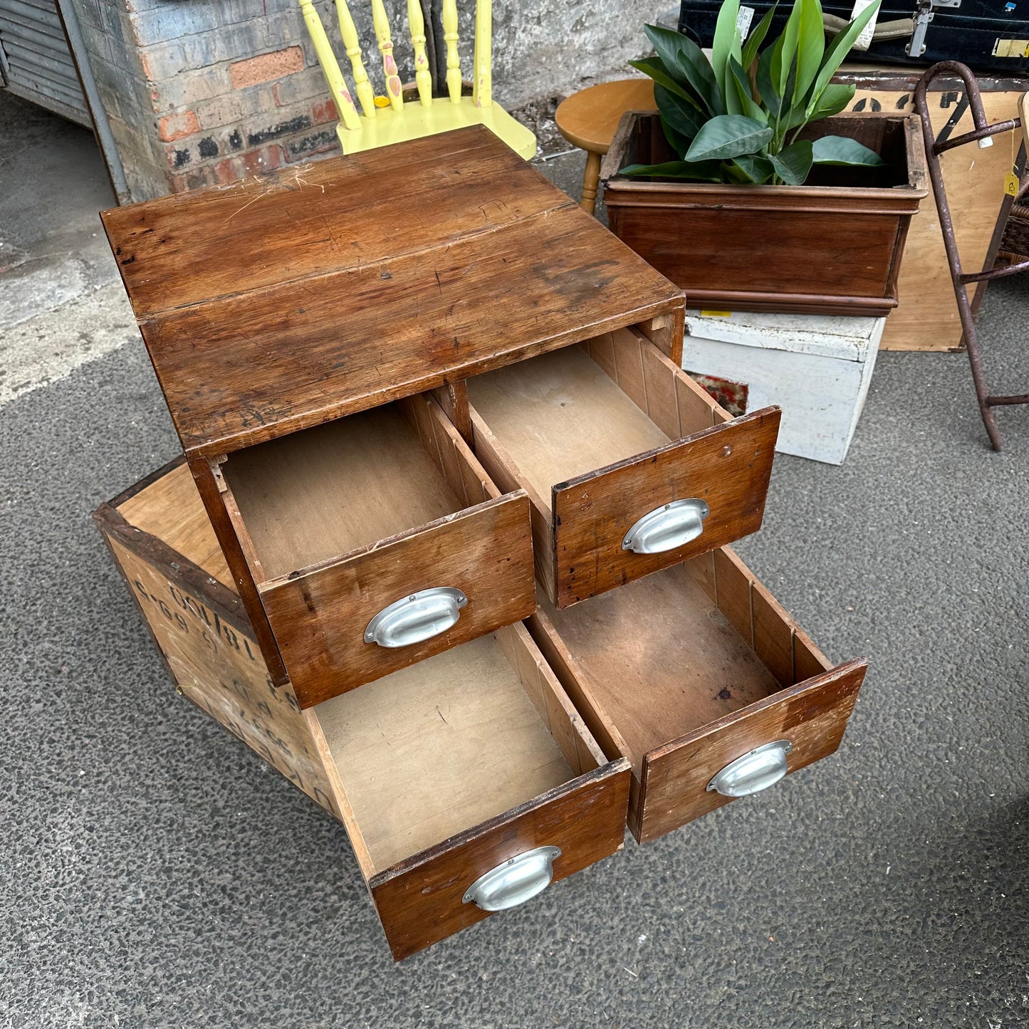 Antique Wooden Index/Apothecary Workshop Drawers