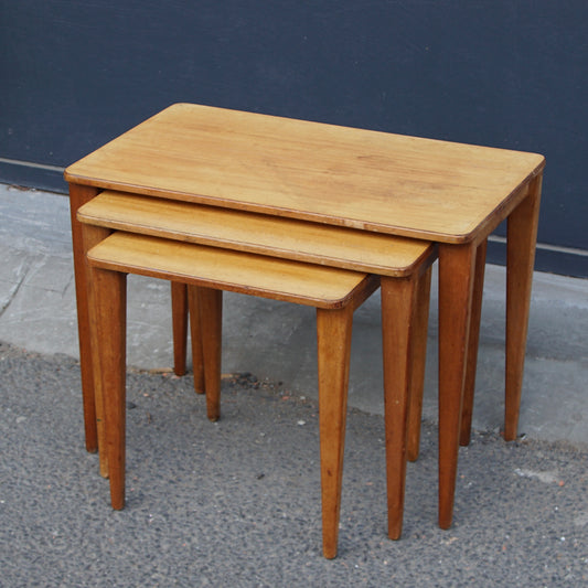 Midcentury Nest of Teak Tables by Russell of Broadway