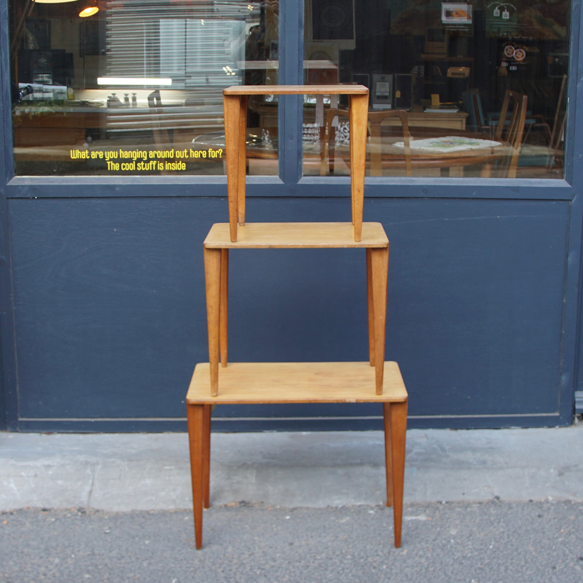 Midcentury Nest of Teak Tables by Russell of Broadway