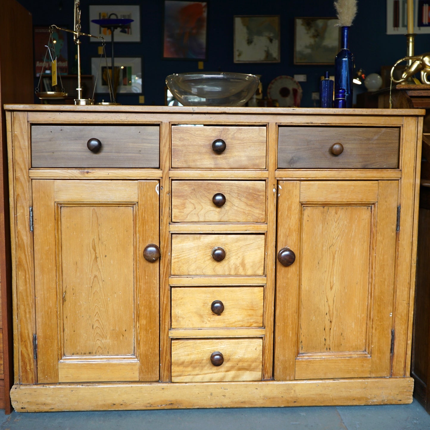 Antique Oak Sideboard Unit