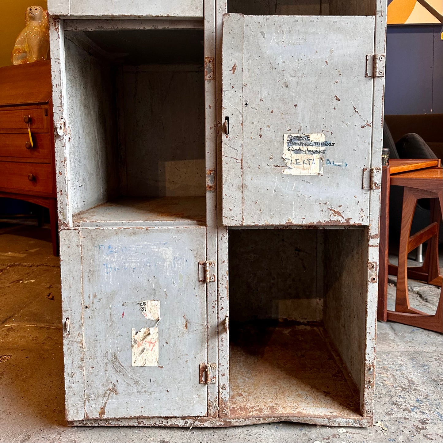 Vintage Industrial Steel Lockers