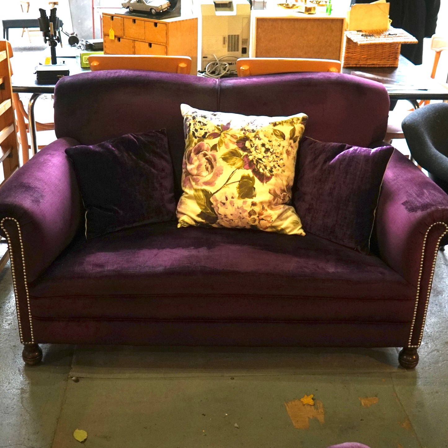 Early 20th Century Reupholstered Club Sofa