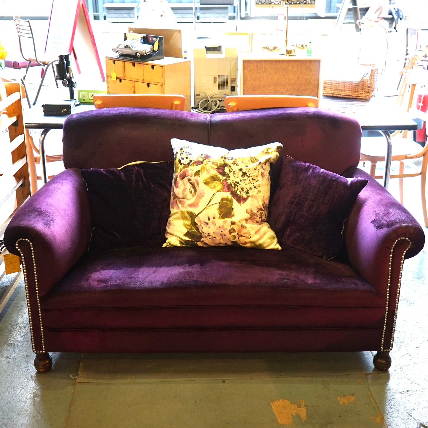 Early 20th Century Reupholstered Club Sofa