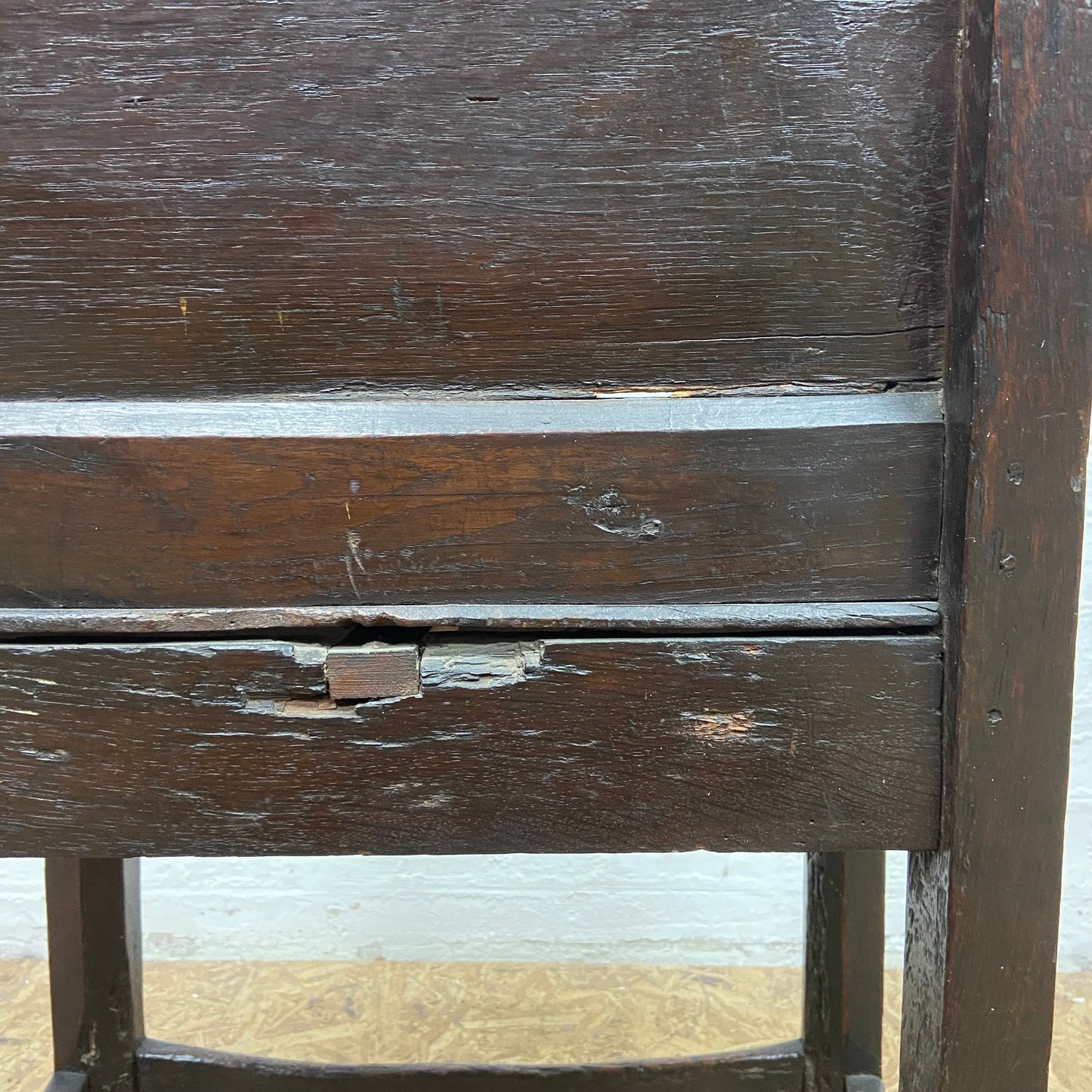 1640 Charles I, 17th Century Solid Oak Arm Chair