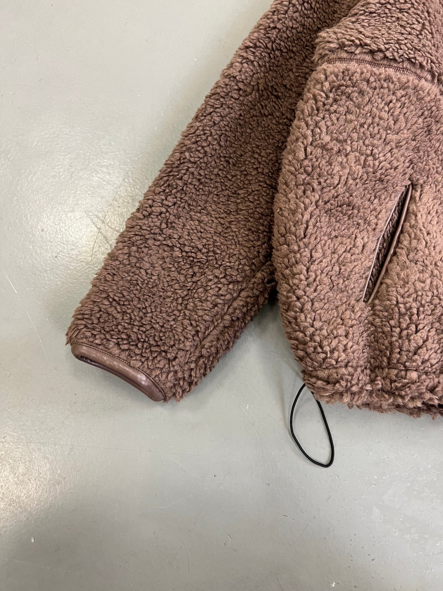 Brown Wool Blend Fleece