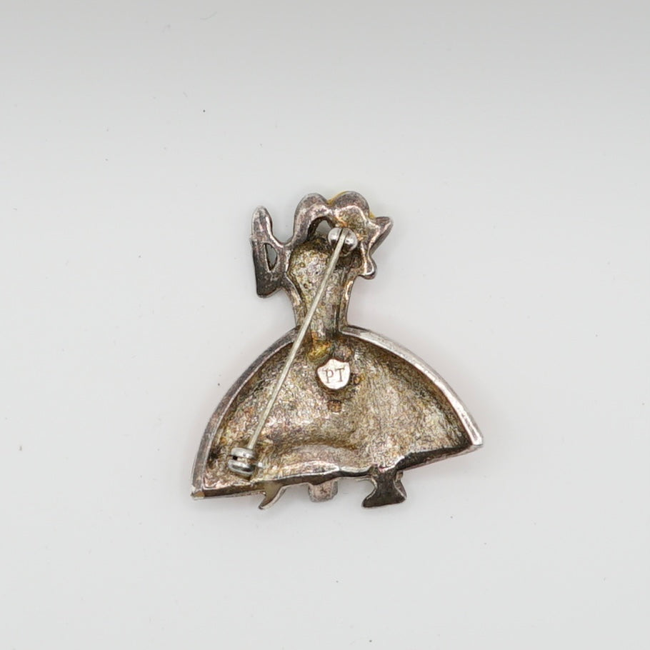 Past Times Clarice Cliff “Dancers” Art Deco Style Brooch