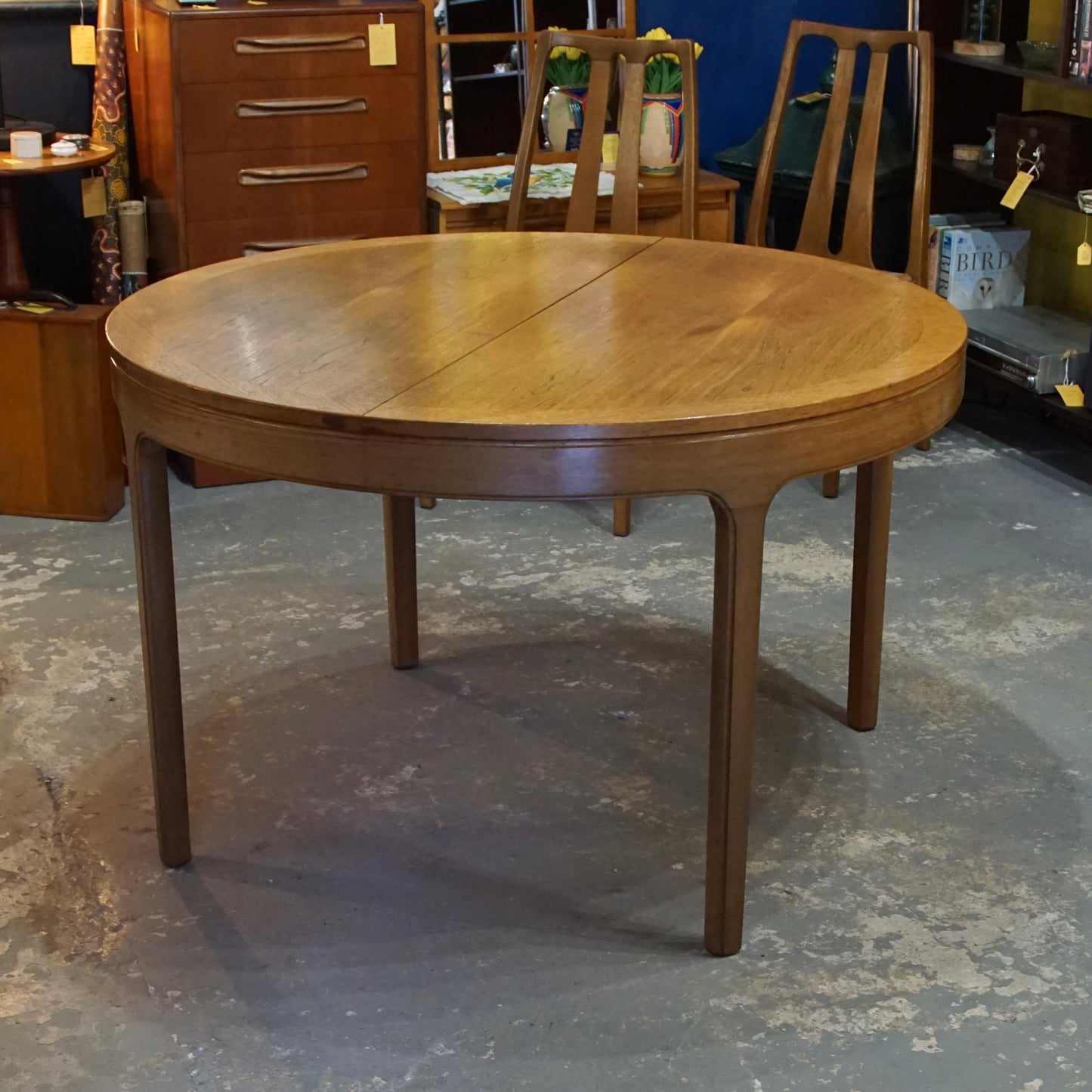 Midcentury Teak Extending Dining Table