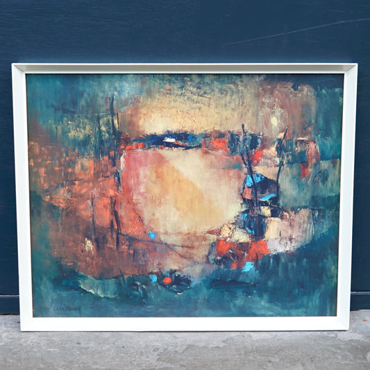 1960s Framed Print ‘The Three Boats’ by Hoi Lebadang