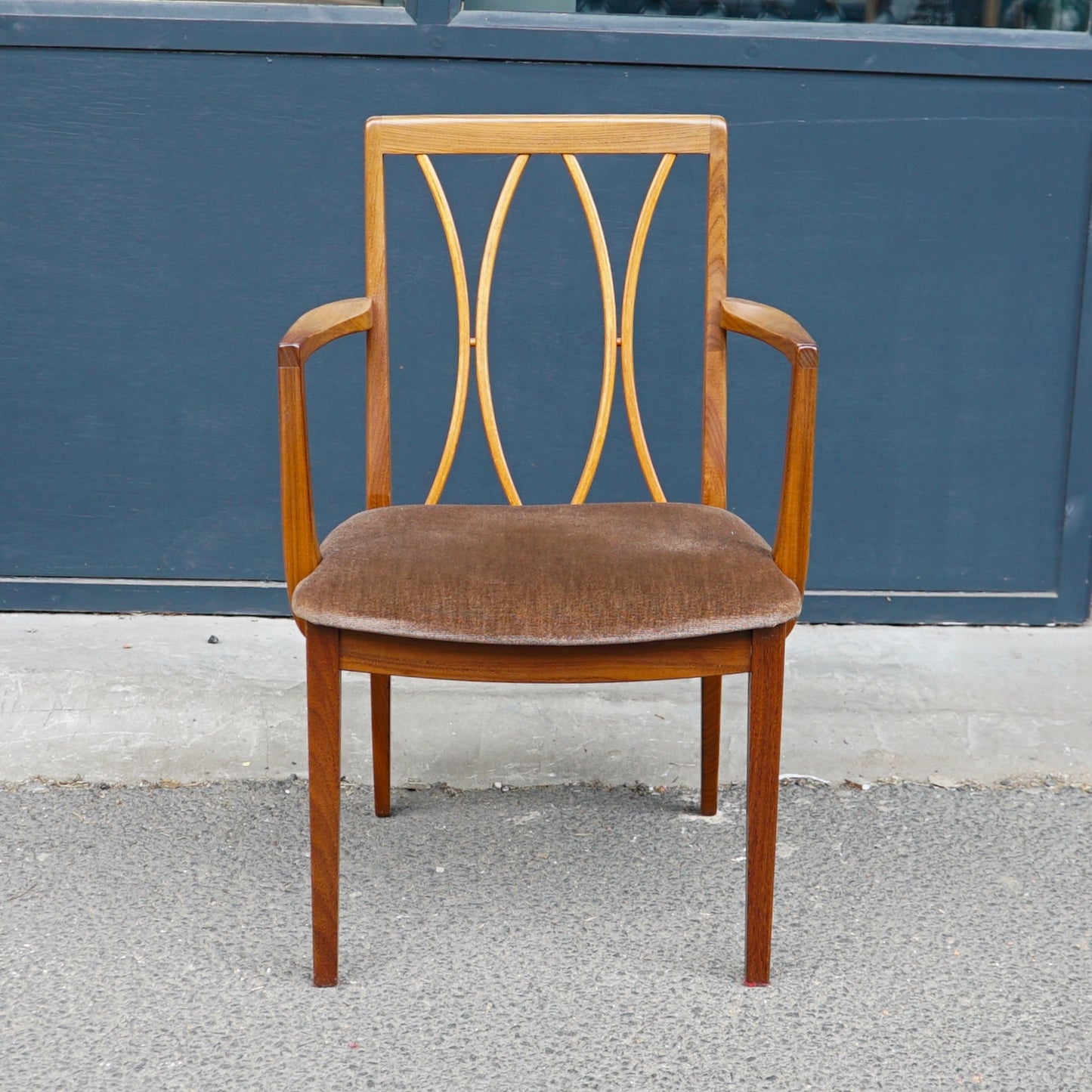 Midcentury G Plan Fresco X Back Dining Chairs x6 (2 Carver Chairs)