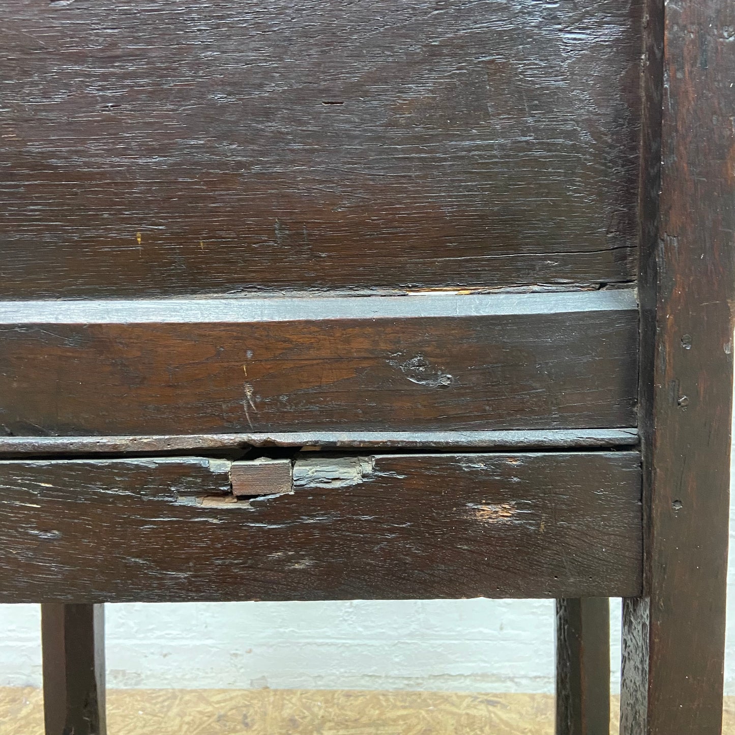 1640 Charles I, 17th Century Solid Oak Arm Chair