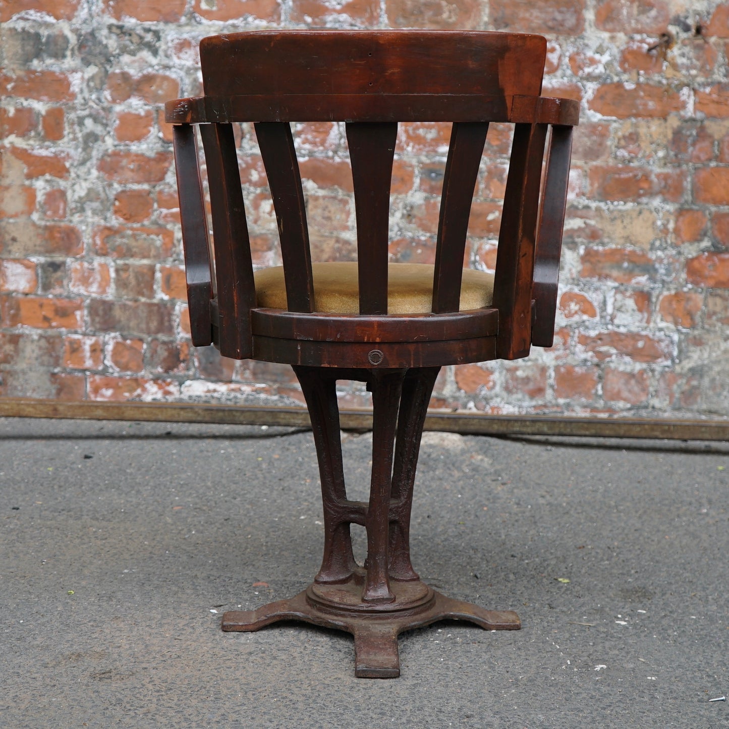 Rare Antique Captains Chair by B.L.Marble
