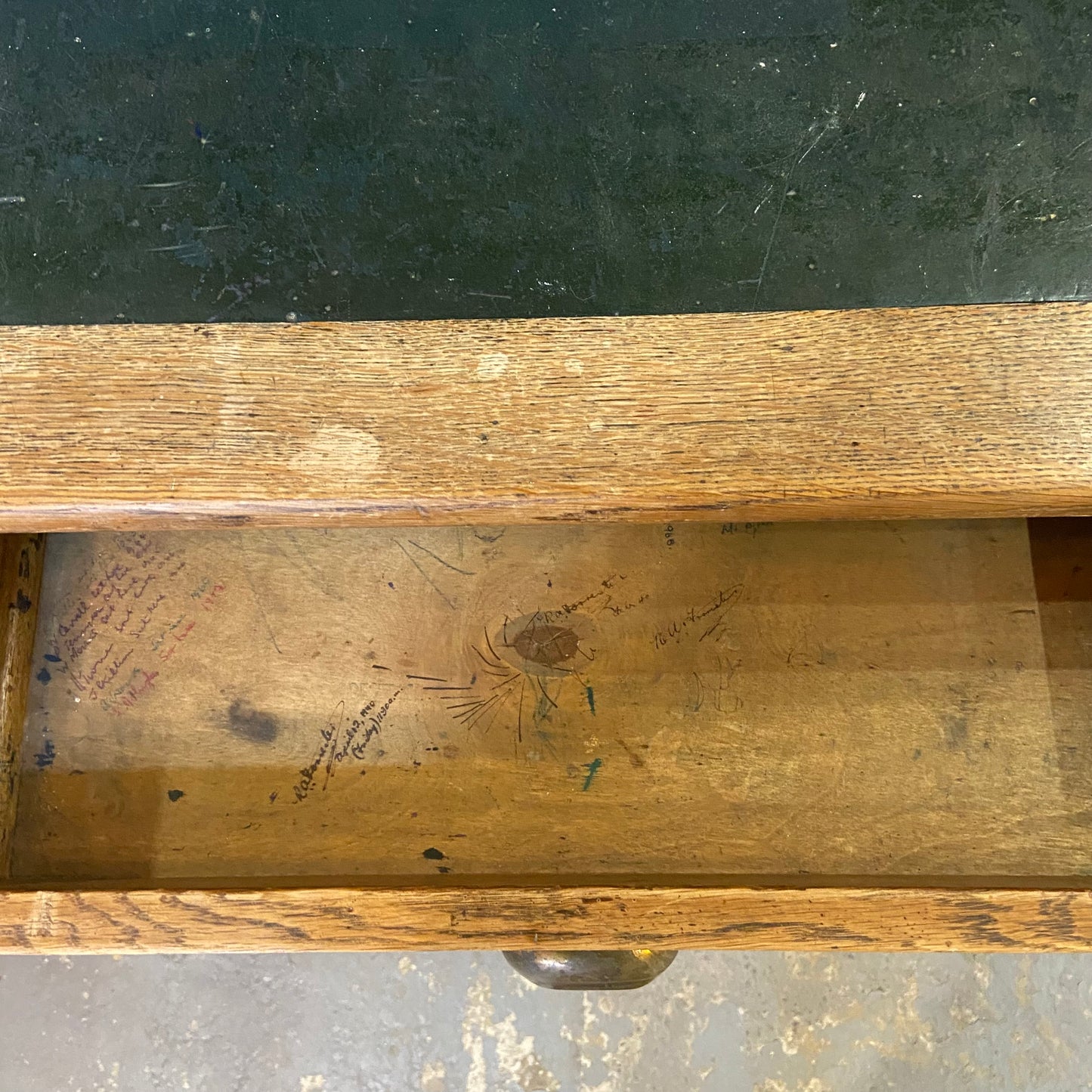 1930s George V Solid Oak English writing Desk