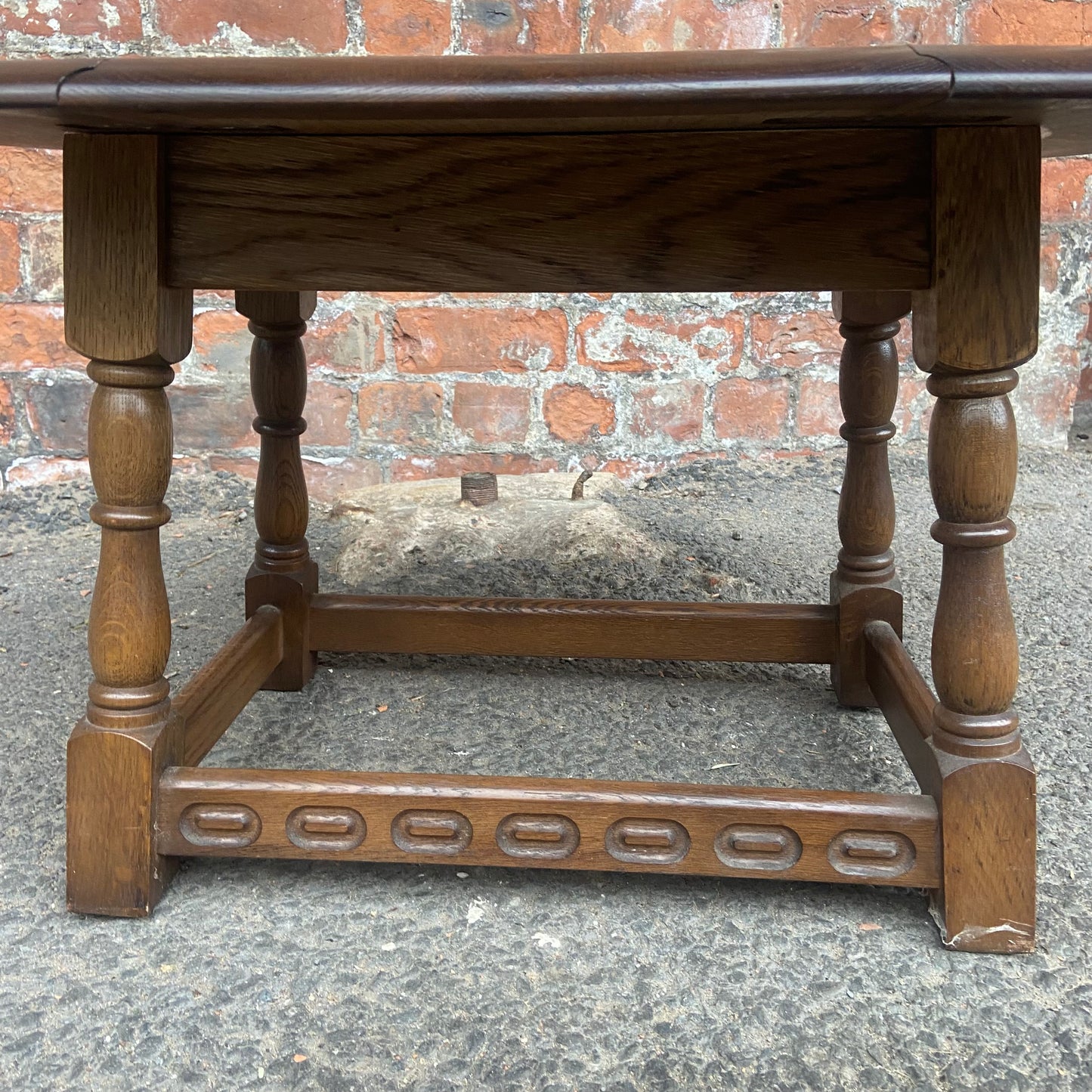 Utility Furniture Oak Swivel Drop leaf Coffee Table