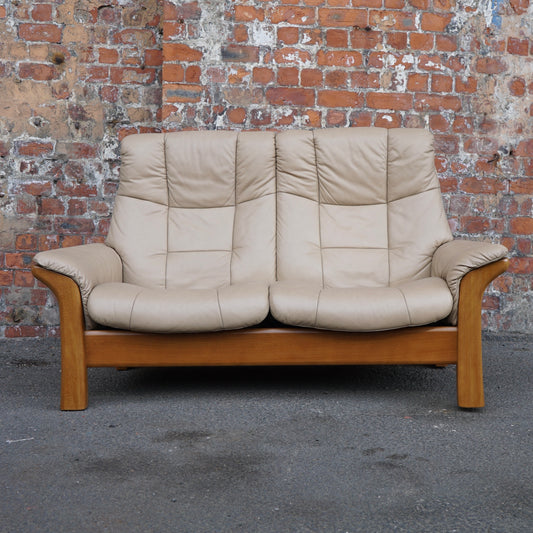 Ekorness Stressless Buckingham 2 Seater Leather recliner Sofa