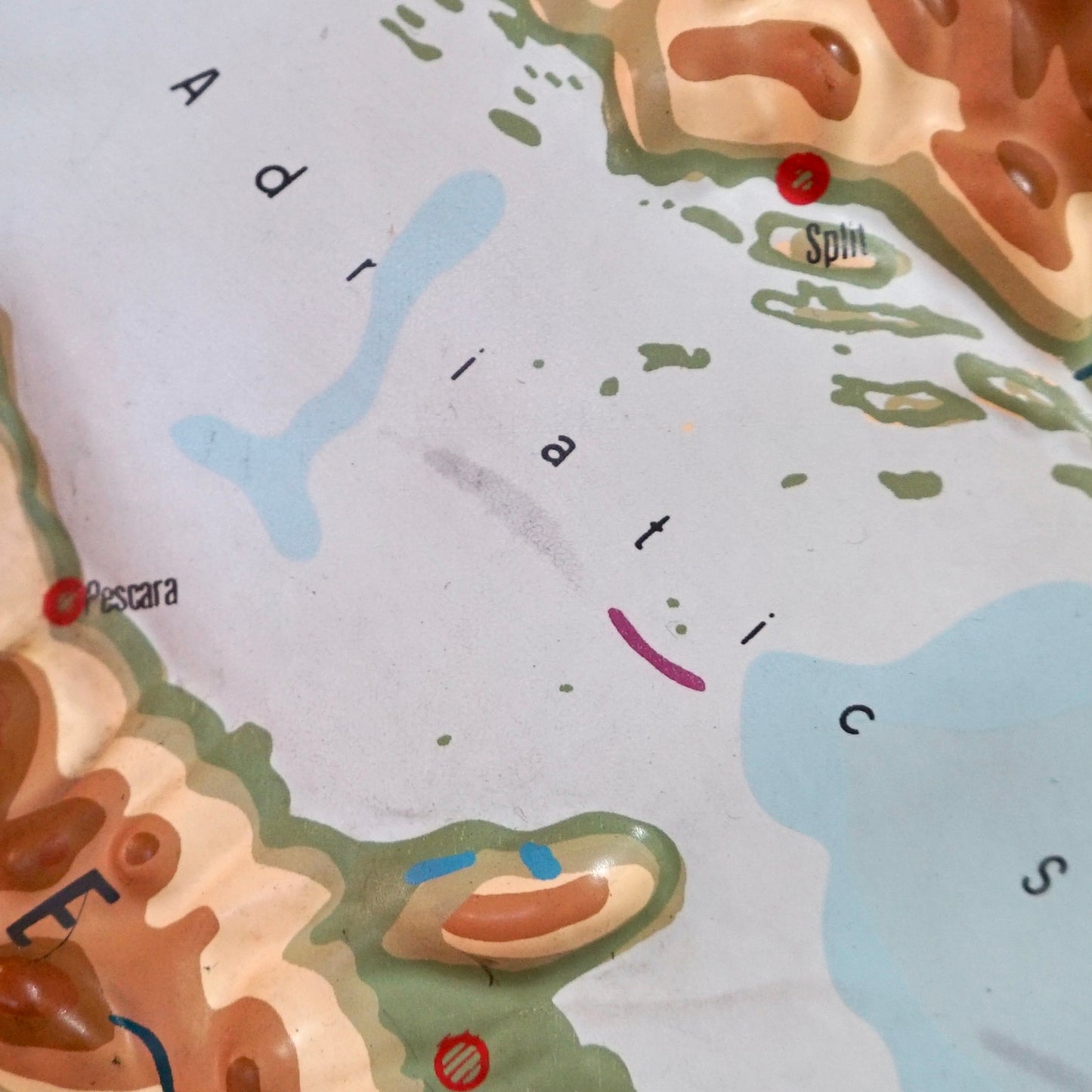 Large 1960s West German Relief Map of Europe by Relieftechnik