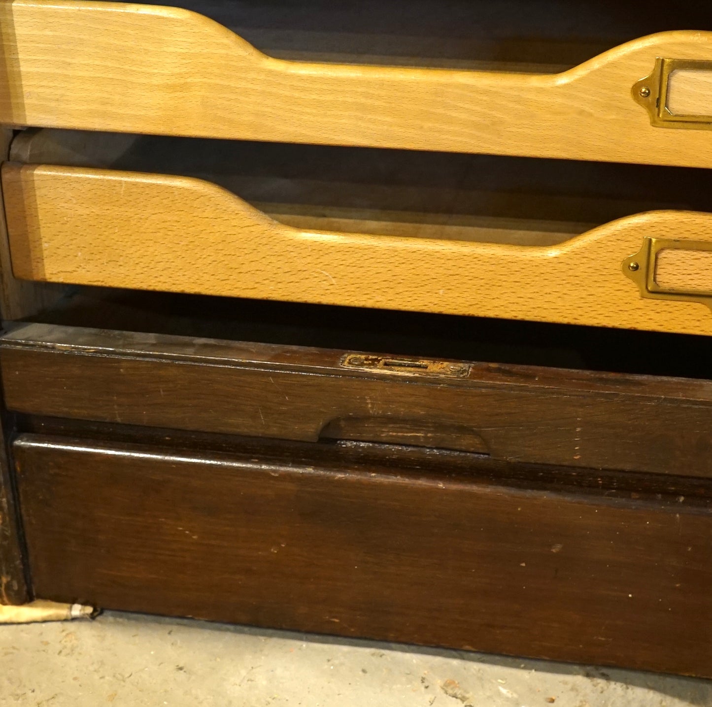 1940s Abbess Tambour Filing Cabinet