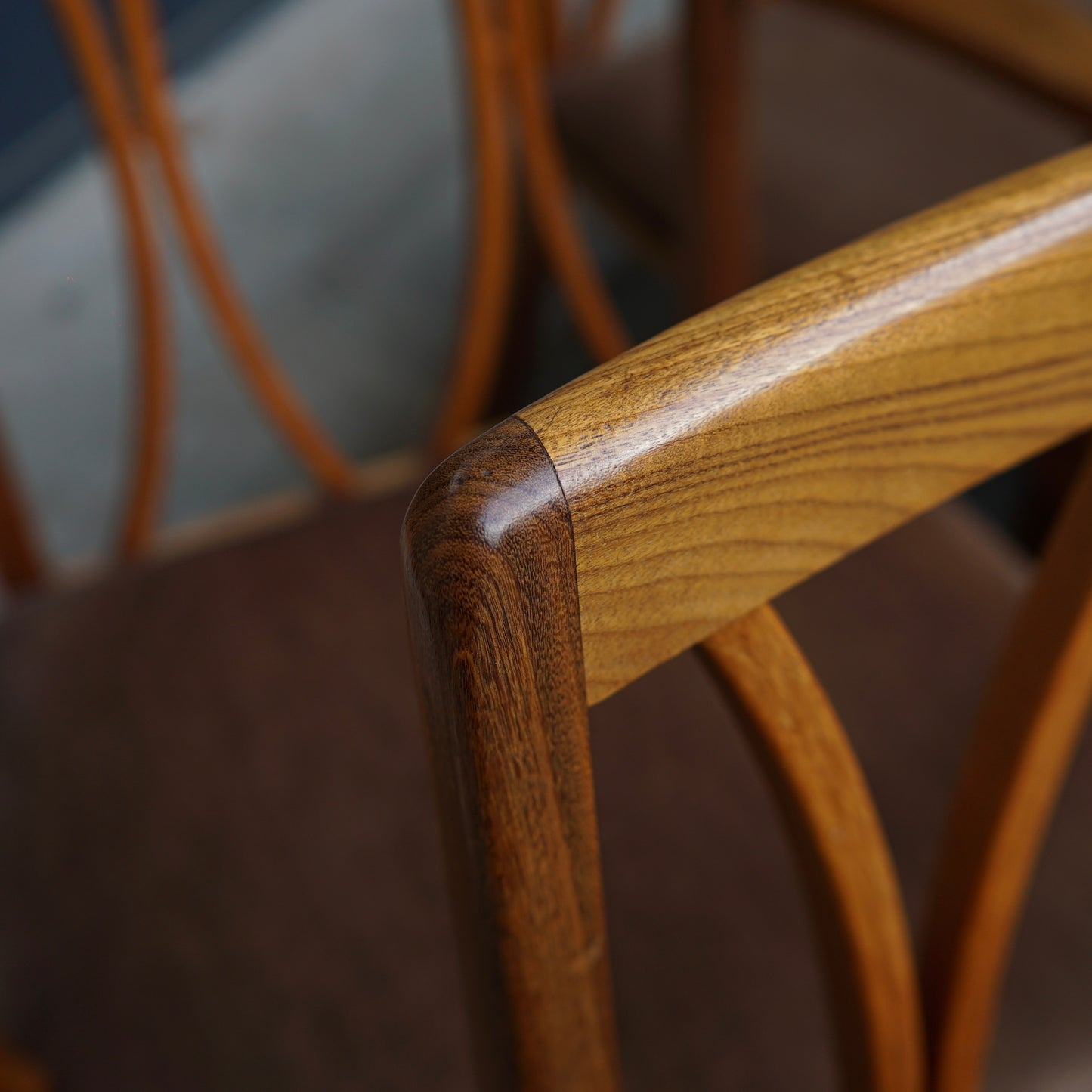 Midcentury G Plan Fresco X Back Dining Chairs x6 (2 Carver Chairs)