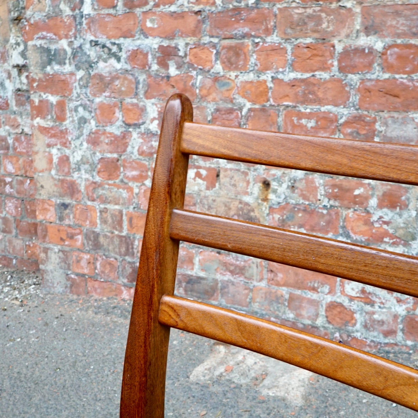 1960s GPlan Fresco Teak Ladderback Chairs x4