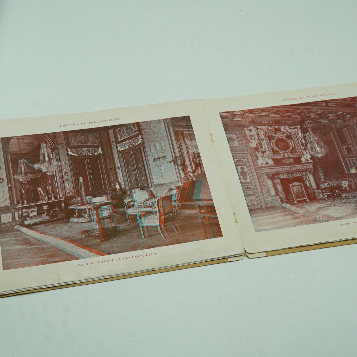 Original Antique 3D Fontainebleau En Relief Par Les Anaglyphes Magazine