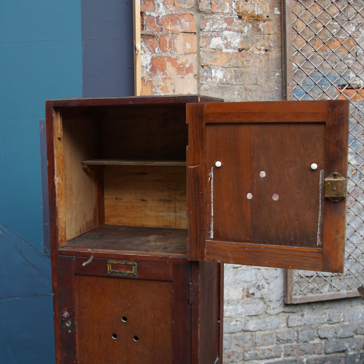 Vintage Wooden School Locker