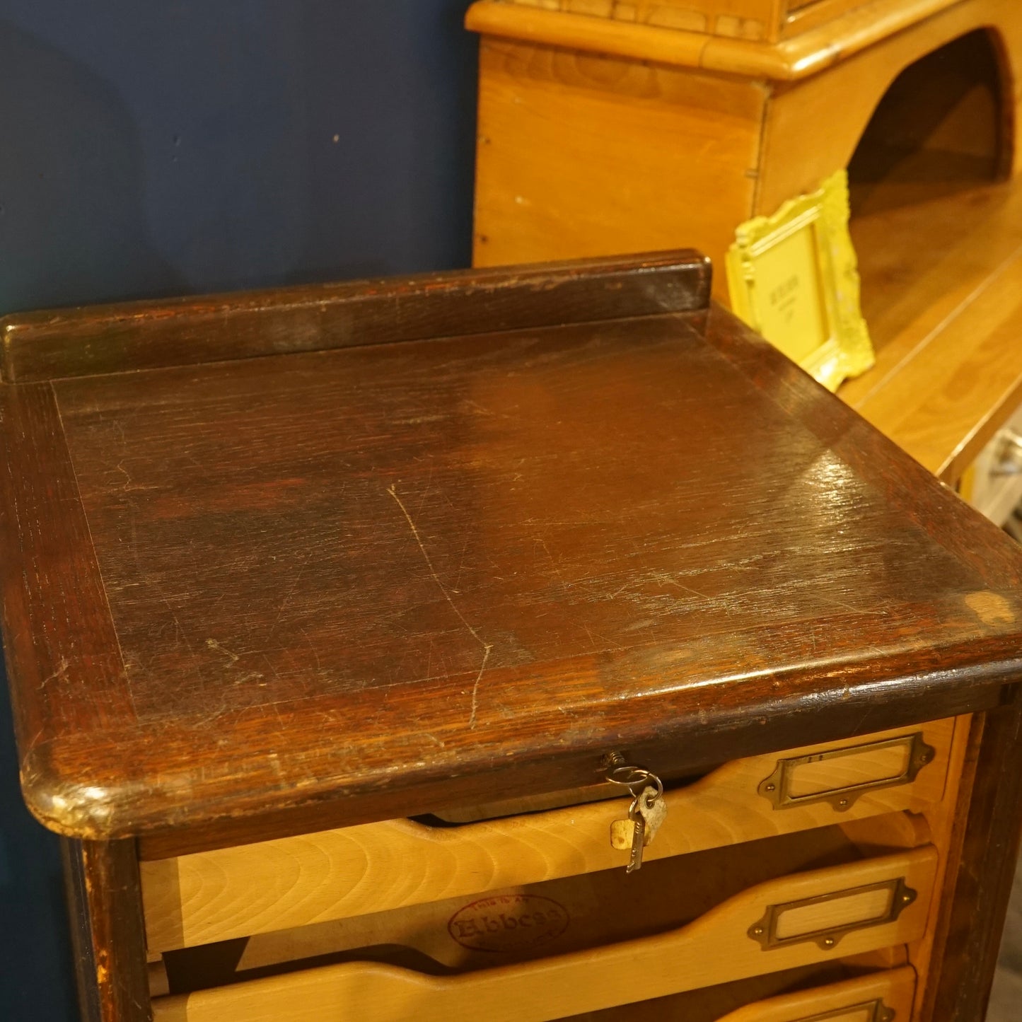 1940s Abbess Tambour Filing Cabinet