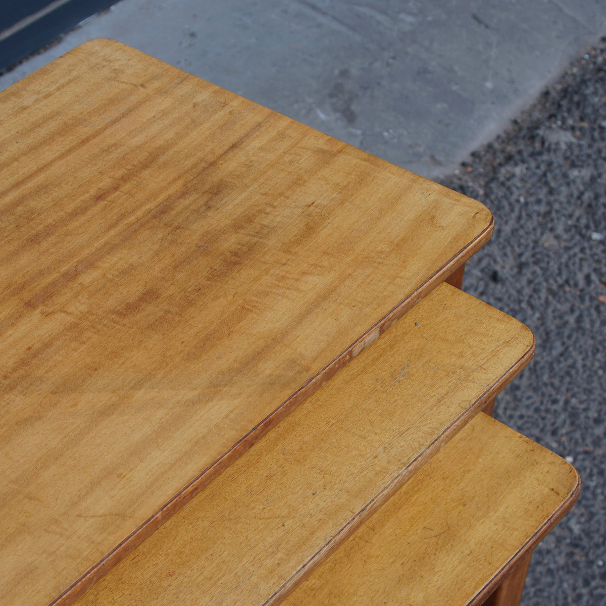 Midcentury Nest of Teak Tables by Russell of Broadway