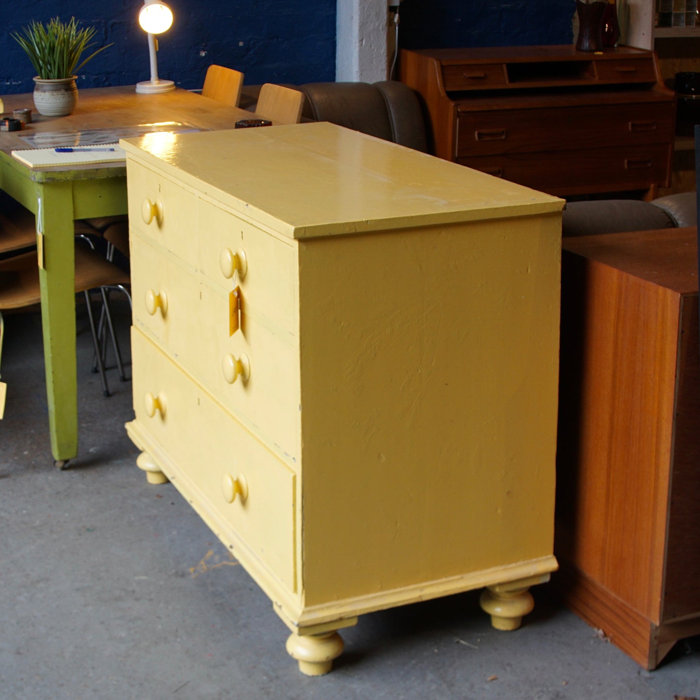 Vintage Yellow Chest of Drawers