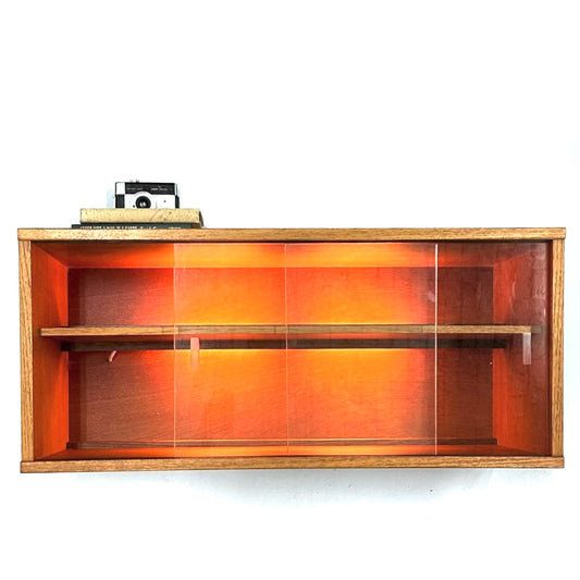 Beaver and Tapley Midcentury Wall Mounted Illuminated Display Cabinet