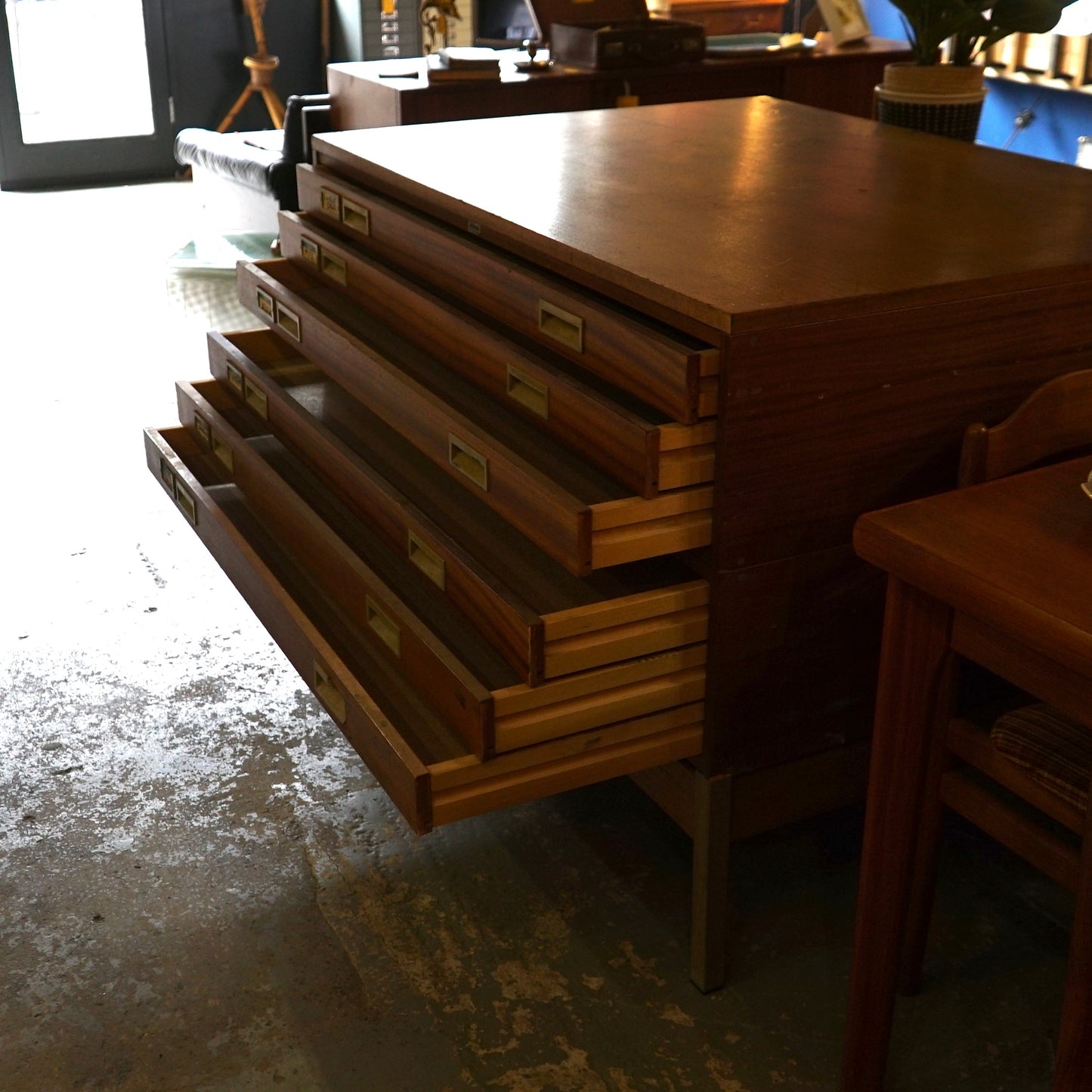 Vintage Abbess Plan Chest