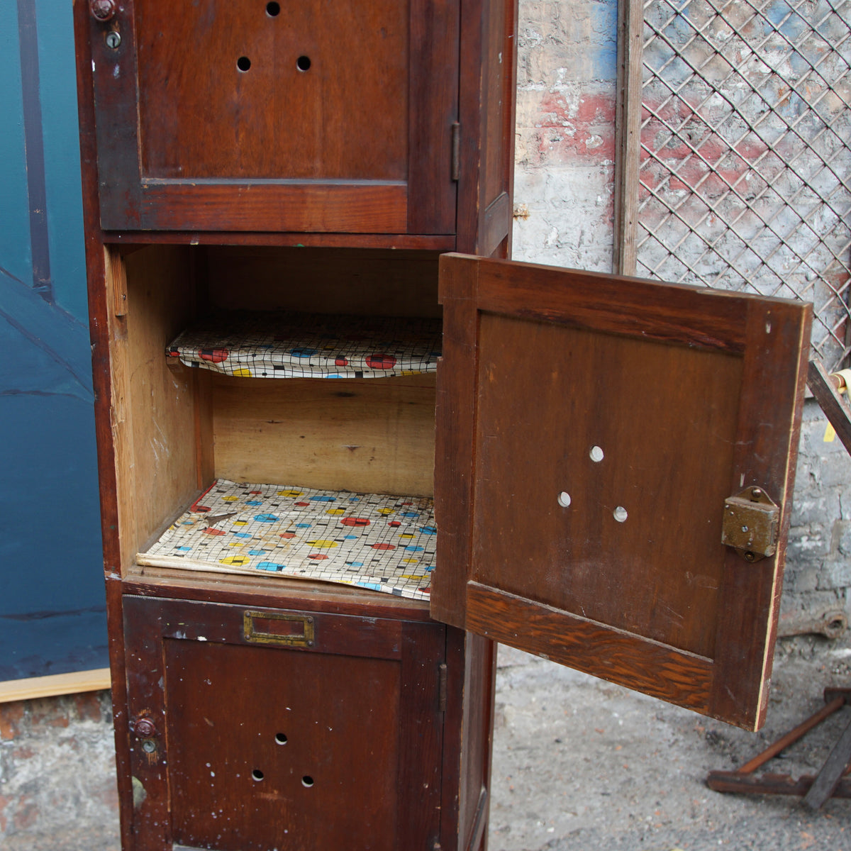 Vintage Wooden School Locker