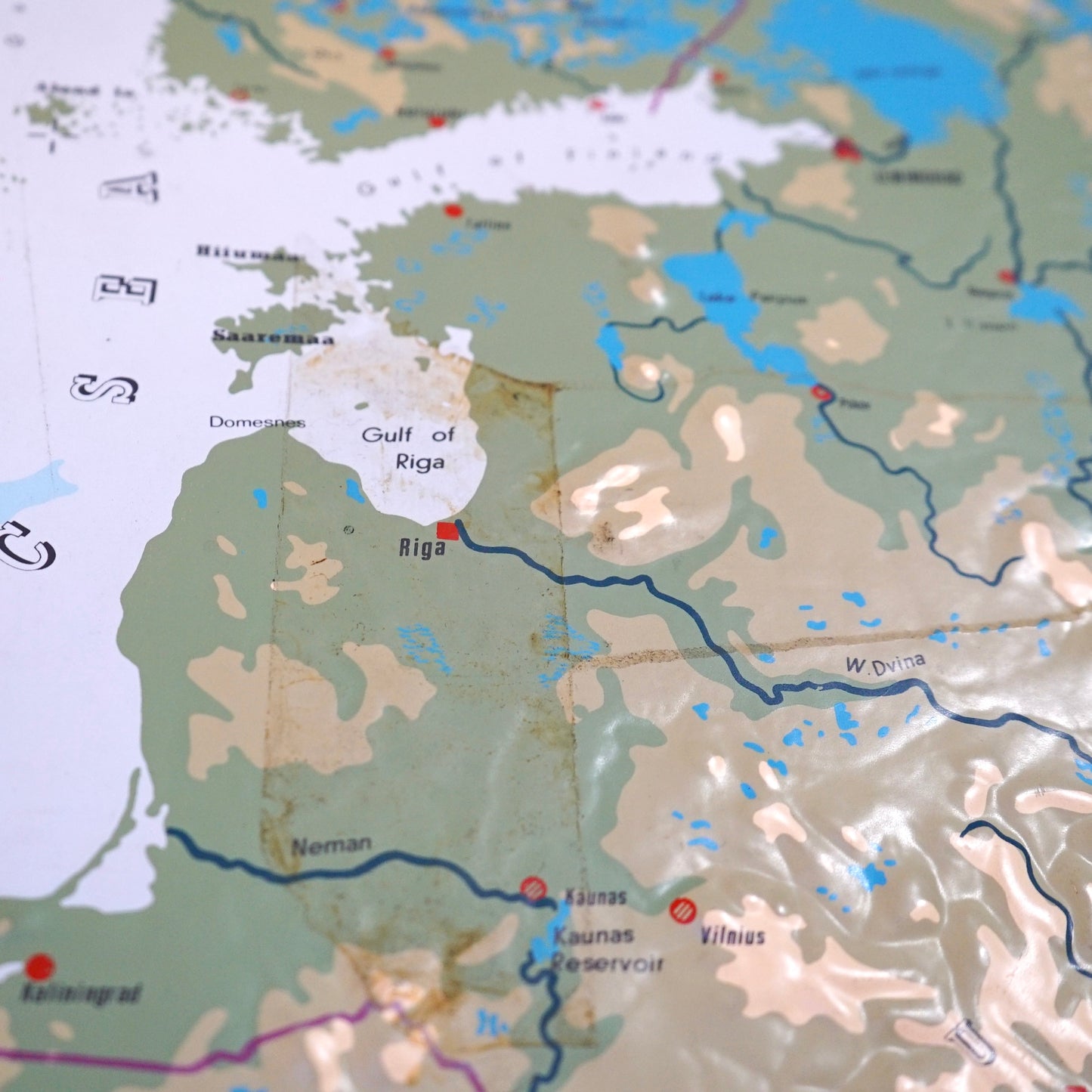 Large 1960s West German Relief Map of Europe by Relieftechnik