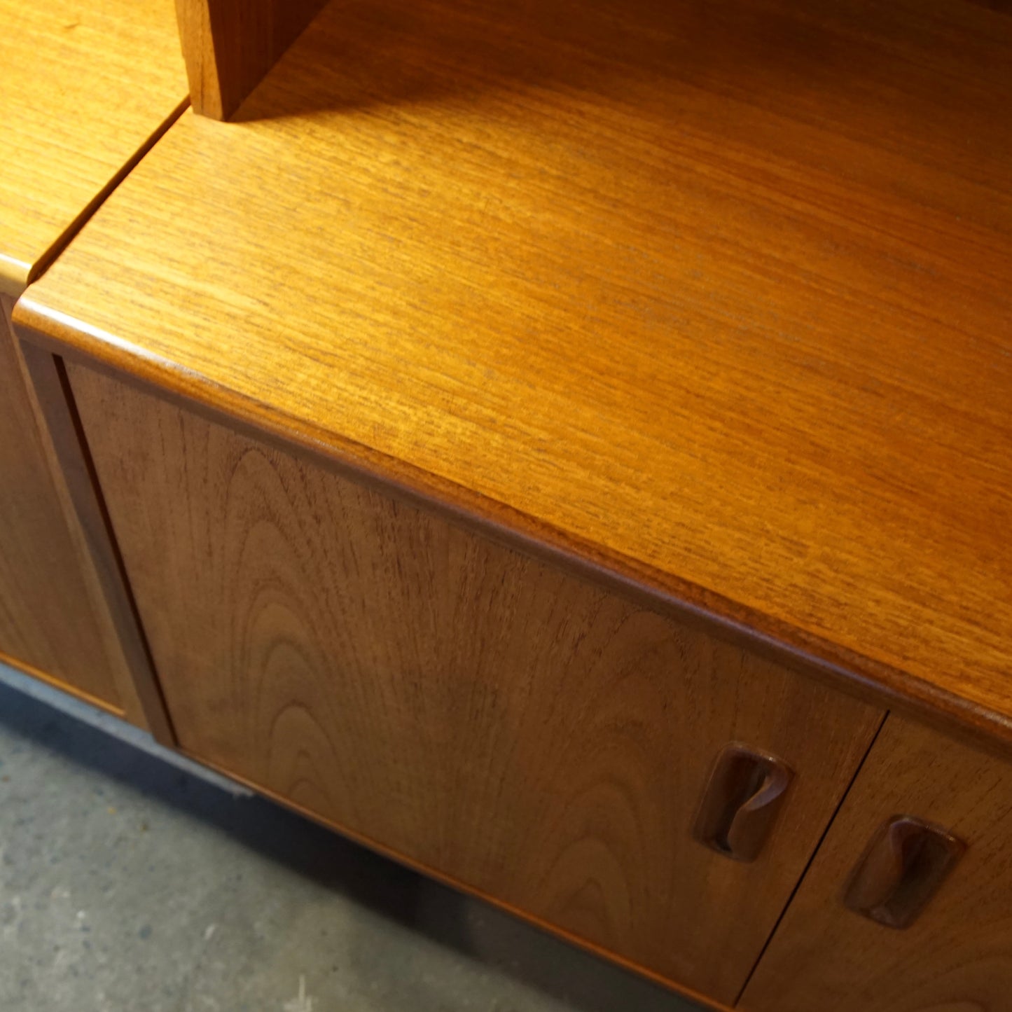 Midcentury G Plan Shelving Unit with Cabinet